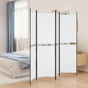 Divisorio A 4 Pannelli Bianco 200x180 Cm Tessuto /
