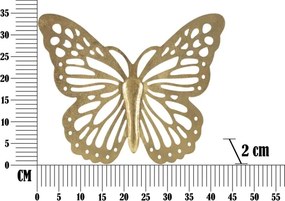 Pannello decorativo Farfalla da muro 43x2x35 cm gold