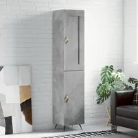 Credenza Grigio Cemento 34,5x34x180 cm in Legno Multistrato 3200109