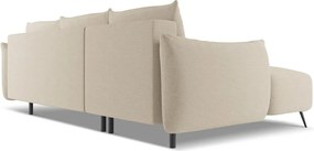 Divano angolare beige (con penisola a sinistra) Malie – Makamii