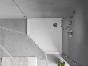 Mexen Flow piatto doccia pentagonale slim 80 x 80 cm, bianco lucido - 46P108080
