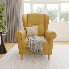 Poltrona con braccioli gialla Swan – Ropez