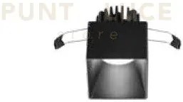 Bath faretto da incasso a led nero 3000k 9w 585lm ip54 7x7cm