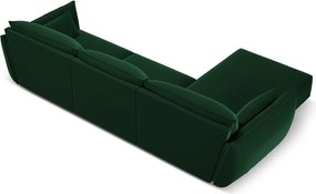 Divano angolare verde scuro (con penisola a sinistra/con chaise lounge) con rivestimento in velluto Vanda – Mazzini Sofas