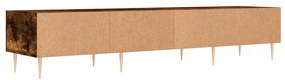 Mobile Porta TV Rovere Fumo 150x36x30 cm in Legno Multistrato