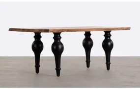 Tavolo da Pranzo Rettangolare in Legno d'Acacia (200x100 cm) Marin - The Masie