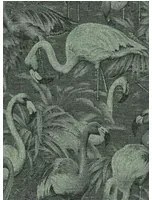 Arte International Carta da parati Flamencos Andinos - Almond Green
