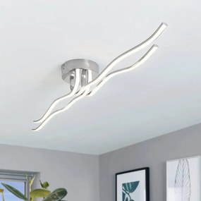 Plafoniera LED Roncade argento IP20 bianco caldo EGLO