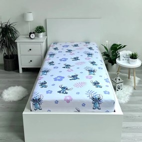 Lenzuolo con angoli per bambini in cotone per letto singolo 90x200 cm Lilo and Stitch – Jerry Fabrics