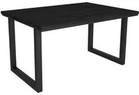 Tavolo da pranzo 6 posti 140x90 cm con gambe in legno design moderno colore Nero