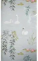 Nina Campbell Carta da parati Swan Lake - Gray