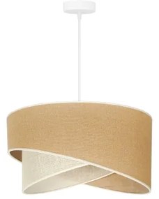 Duolla - Lampadario a sospensione con filo YUTE CELLO 1xE27/15W/230V diametro 45 cm marrone/grigio