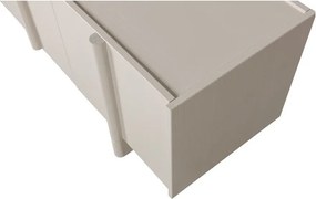 Mobile TV grigio chiaro in pino massiccio 152x53x46 cm Basu – WOOOD