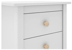 Comodino bianco per bambini in legno di pino Max - Marckeric