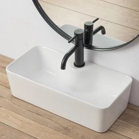 REA-U0699 - Lavabo da appoggio MERY 25x50,5 cm ceramica/bianco lucido
