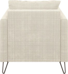 Poltrona color crema con rivestimento in ciniglia Freya – Ropez