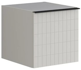 Struttura semi colonna da bagno Pixel 1 anta laccato opaco grigio pastello L 40 x H 40 x P 45.5 cm