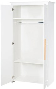Armadio per bambini bianco 96x190x50 cm Lilo – Roba