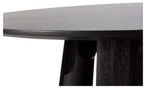 Tavolo da pranzo rotondo con piano nero ø 120 cm Zuri – MOME