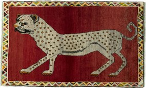 Gabbeh Tappeto 180x110 Rosso (Iran) Annodato A Mano