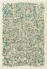 Tappeto jacquard lavabile da interno-esterno Cubik