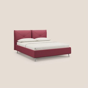 Adone letto imbottito contenitore a doppia pannellatura in bouclet impermeabile T07 rosso