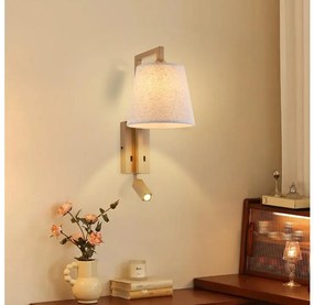 Brilagi - Applique a LED RAYA 1xE14/40W/230V + LED/3W lino/beige