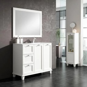 Mobile sottolavabo e lavabo Unike neve L 100 cm