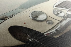 Stampa su tela – Vettura d'epoca bianca di lusso