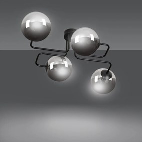 Lampadario da Soffitto BRENDI 4 in acciaio e vetro 4xE14