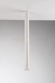 Plafoniera-faretto fluke tonda bianca 1 luce attacco gu10 5,5x5,5x75cm