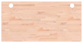Piano scrivania 110x55x2,5 cm in legno massello di faggio