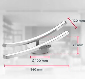 Plafoniera LED 2x LED/6W/230V cromato lucido