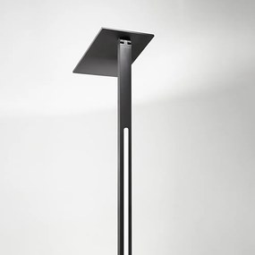 Piantana Contemporanea Quadra Metallo Nero Led Integrato 24W