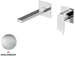 Rubinetto per lavabo ad incasso getto laminare cristallino Soffio cromo spazzolato opaco GATTONI RUBINETTERIA