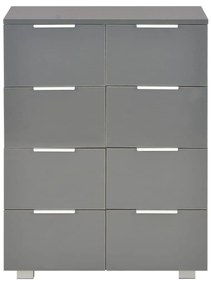 Credenza grigio lucido 60x35x80 cm in legno multistrato