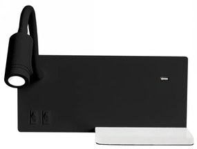 Applique LED SHELF 1xLED/4W+1xLED/5W+1xLED/2W/230V nera