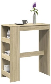 Tavolo Bar Con Rastrelliera Sonoma 90x40x103,5 Cm Multistrato /
