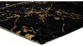 Tappeto nero , 140 x 200 cm Gold Marble - Universal
