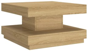 Tavolino da salotto marrone chiaro 60x60x35 cm in mdf