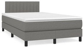 Giroletto A Molle Con Materasso Grigio Scuro 120x190cm Tessuto /