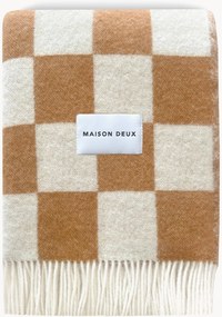 Coperta in lana con motivo a quadri Checkerboard