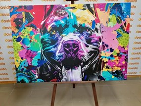 Stampa su tela – Illustrazione di cane colorata