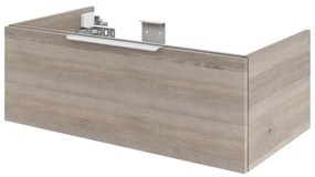 Mobile da bagno sotto lavabo SENSEA Neo grigio lucido L 90 x H 32 x P 48 cm 1 cassetto, lavabo non incluso