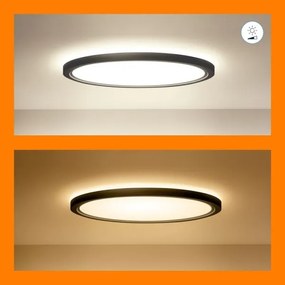 WiZ - Plafoniera LED RGB dimmerabile SUPERSLIM LED/22W/230V Wi-Fi nero