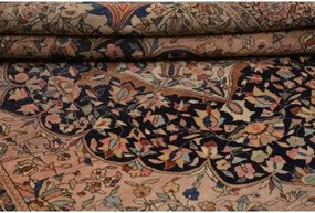 Antik Medaglione Floreale Rosa Antico Blu Scuro 128x200 Cm