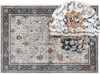 Tappeto beige e blu in polipropilene poliestere 160 x 230 cm Modello orientale vintage Accessori per il soggiorno