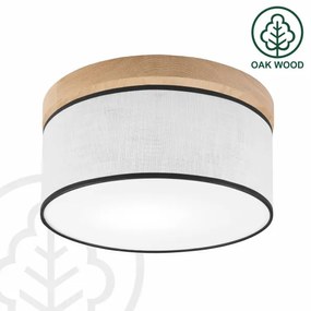 Brilagi - LED Plafoniera BELLADONNA 1xE27/15W/230V diametro 30 cm bianco/quercia