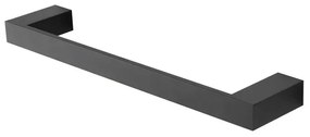 Porta asciugamani diritto da muro L 35 cm in alluminio Nero Sky