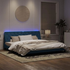 Giroletto con luci led blu 200x200 cm in velluto